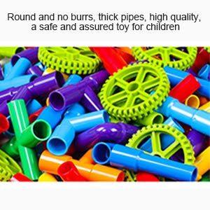 102pcs Pipe Building Block Bricks Plugging Toy Assemble DIY Pipeline Blocks with Wheels Car Construction Toy for 3 Year Old Kid