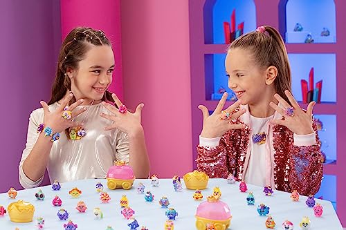 BANDAI TH00001 Pinky Promise Surprise Crown Set Blind Box Contains 2 Collectable Gemmy Friends and A Ring for Kids | Mix and Match Gems and Jewellery for Customisable Wearable Fun for Girls,Medium