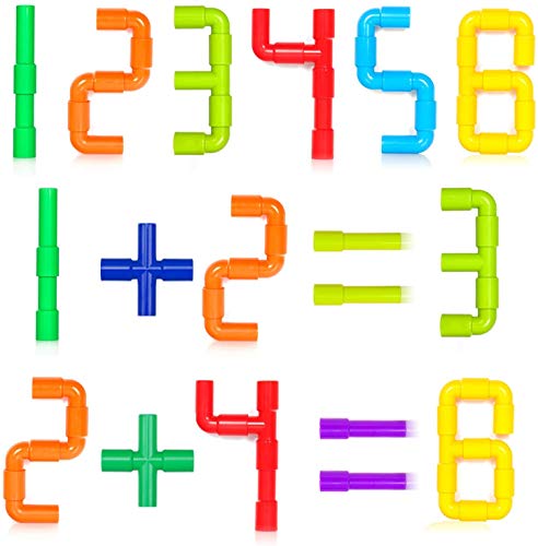 102pcs Pipe Building Block Bricks Plugging Toy Assemble DIY Pipeline Blocks with Wheels Car Construction Toy for 3 Year Old Kid