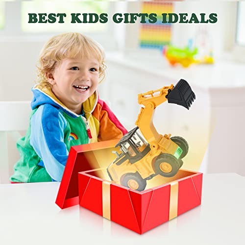 Kizeefun Construction Excavator Toy Kids Toy Digger Truck with Electric Universal Wheel Educational Toys Gifts with Lights and Sounds for 3+ Years Old