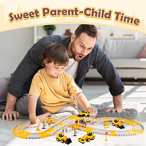 EUTOYZ Toy Tractor Cars For Kids Play Vehicles Construction Digger Toys for Boys Car Games Age 3 4 5 6 7 8 Year Old