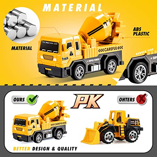 EUTOYZ Toys for 2 3 Year Old Boys, Toy Cars Construction Toys for 1-6 Year Old Boys Toys Age 1-6 Digger Toys Truck Toys Gifts for 1-6 Year Old Boys Car Boys Toys Age 1-6 Year Old Boys Toddlers Toy