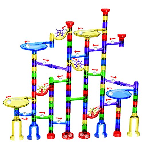 Marble Mania Marble Run - Marble Runs For Kids - 162 Pieces Plus Storage Tub - Construction Toys For 4,5,6,7 Year Old Boys or Girls - Educational STEM Toys For 4+ Year Olds