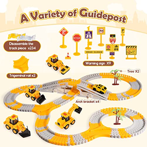 EUTOYZ Toy Tractor Cars For Kids Play Vehicles Construction Digger Toys for Boys Car Games Age 3 4 5 6 7 8 Year Old