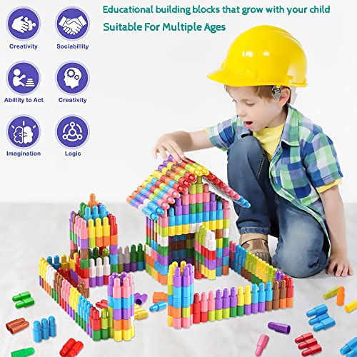 TOMYOU Kids 140pcs Set Building Blocks Construction Toy - Learning STEM Toys Educational Kit Child - 10 Colors Building Toys for Kids Ages 3+