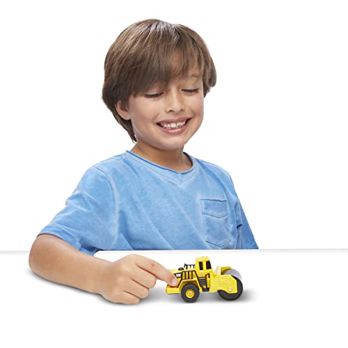 CatToysOfficial Construction Die Cast Metal 3 pack vehicles - Steam Roller/Excavator/Wheel Loader For Ages 3+, Black