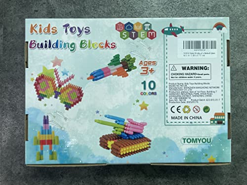 TOMYOU Kids 140pcs Set Building Blocks Construction Toy - Learning STEM Toys Educational Kit Child - 10 Colors Building Toys for Kids Ages 3+
