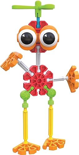 Kid K'NEX Budding Builders Set 50 Model Kids Craft Set with 100 Pieces, Educational ,Fun and Colourful Building Toys for Boys and Girls, Construction Toys for Ages 3+ Basic Fun 85618