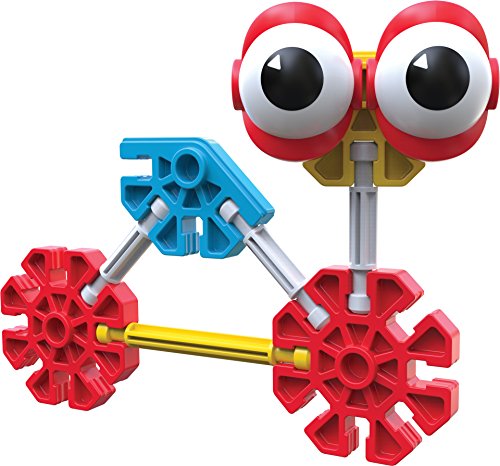 Kid K'NEX Budding Builders Set 50 Model Kids Craft Set with 100 Pieces, Educational ,Fun and Colourful Building Toys for Boys and Girls, Construction Toys for Ages 3+ Basic Fun 85618