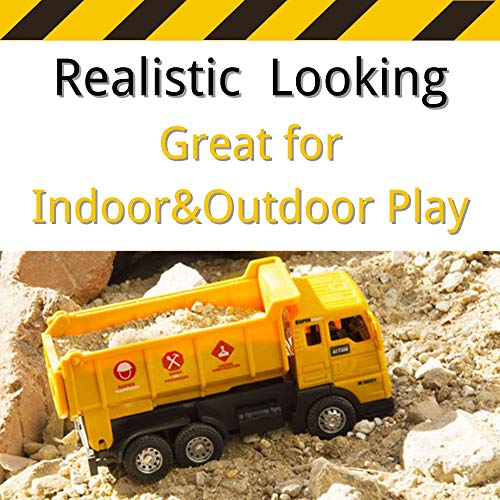 Yetech 7-1n-1 Construction Vehicles Toys Set with Play Mat - 7 Sturdy Engineering Trucks Toys, 27.6 * 31.5inches Play Mat, Christmas Birthday Gift for Toddlers Boys 3 4 5 6 7 Years Old