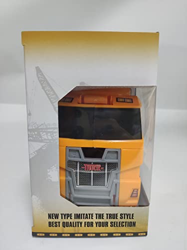 jenilily Construction Toy Vehicle Cars Model Trucks, Transporter Truck Mini Excavator Digger Dumper Tractor for Kids boys Age 3+ (yellow)