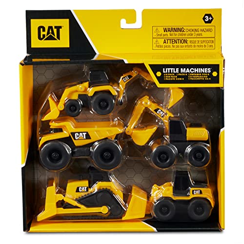 CAT® Construction Little Machines 5 Pack vehicles, Including Excavator, Dunp Truck, Wheel Loader, Bull Dozer, Backhoe, For children aged 3 years up