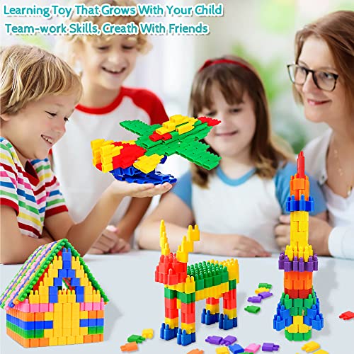 TOMYOU Kids 600pcs Set Building Blocks Construction Toy - Learning Playset STEM Toy Set Educational Kit Child Branin Development Preschool Kindergarten Toy