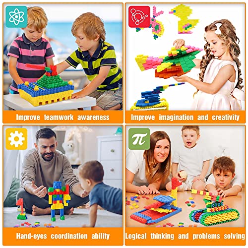 TOMYOU Kids 600pcs Set Building Blocks Construction Toy - Learning Playset STEM Toy Set Educational Kit Child Branin Development Preschool Kindergarten Toy