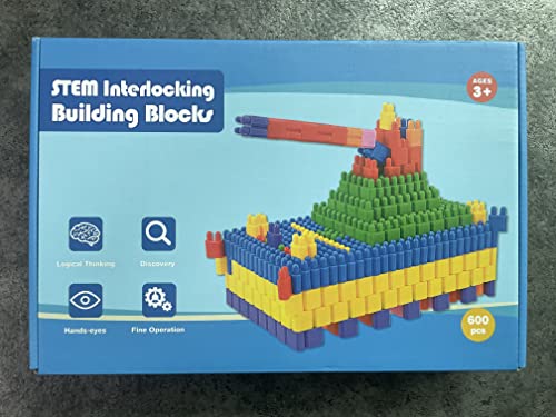 TOMYOU Kids 600pcs Set Building Blocks Construction Toy - Learning Playset STEM Toy Set Educational Kit Child Branin Development Preschool Kindergarten Toy