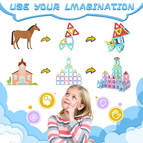 NICEMOVIC Magnetic Building Blocks, 36PCS Magnetic Tiles Kids Toys for 3 4 5 6 Year Old Boys and Girls, STEM Construction Educational Learning Toys for 3+, Christmas Birthday Gift Box Toddler Toys