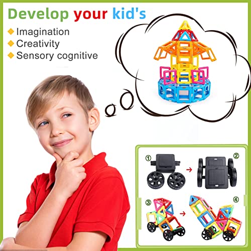 HNVWNSD Magnetic Building Blocks 38PCS Tiles Toys for 2 3 4 5 6 7 8 Years Old Boys and Girls STEM Educational Learning Kids Toddlers Children's Birthday Gift Toy Ages