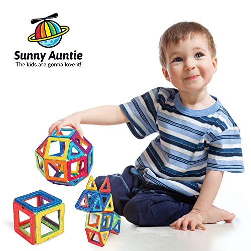Sunny Auntie Magnetic Building Blocks, Tiles Set for 3 4 5 6 7 8 Year Old Boys & Girls - Kids & Toddlers STEM Educational Construction Toy/Game Gift for 3-8 Year Olds, 36 pcs Set Gift Box