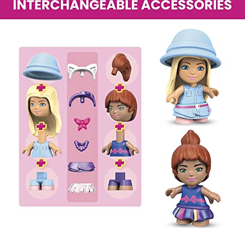 Barbie ​​MEGA Barbie Malibu House Building Set with 303 bricks and special pieces, accessories and 2 micro-dolls, toy gift set for ages 5 and up ​