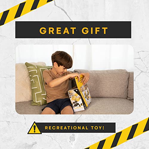 Top Race Take Apart Construction Truck with Battery Powered Drill – 3-in-1 Stem Toys Toy Truck with Drill and Remote Control – Easy to Assemble