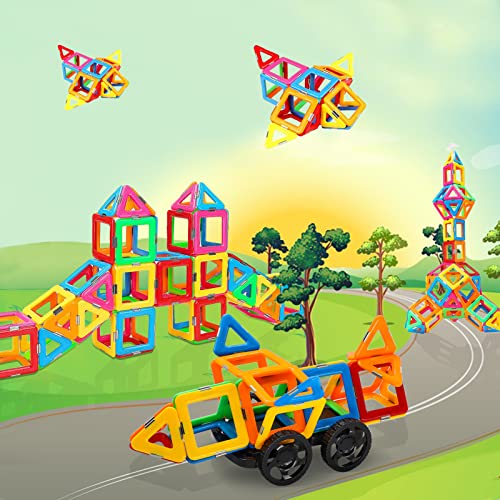 HNVWNSD Magnetic Building Blocks 38PCS Tiles Toys for 2 3 4 5 6 7 8 Years Old Boys and Girls STEM Educational Learning Kids Toddlers Children's Birthday Gift Toy Ages