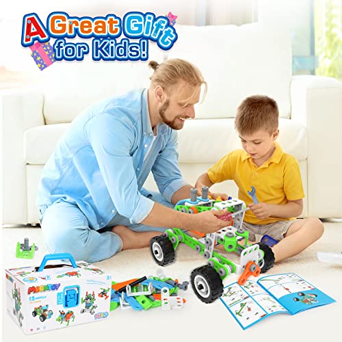 MOONTOY STEM Toys Building Blocks Toys for 5 Year Old Boys Girl- 218 PCS Construction Toys Gift,10-in-1 Educational Dinosaur Building Toys Activities Game Present for Kids Ages 4 5 6 7 8 9 10 Year Old