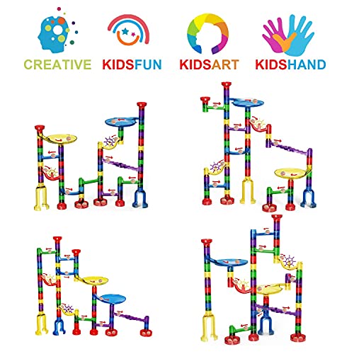 LOYO Marble Run Toy, Marble Runs STEM Educational Learning Toy, Marble Race Coaster Construction Railway Building Blocks Toy for Boys Girls 4 5 6 7 8 + Year Old