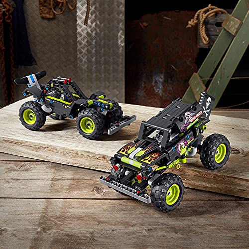 LEGO Technic Monster Jam Grave Digger Truck Toy to Off-Road Buggy, Pull Back 2 in 1 Building Set, Gifts For Kids, Boys and Girls 7 plus Years Old 42118