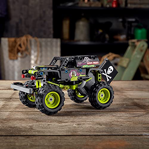 LEGO Technic Monster Jam Grave Digger Truck Toy to Off-Road Buggy, Pull Back 2 in 1 Building Set, Gifts For Kids, Boys and Girls 7 plus Years Old 42118