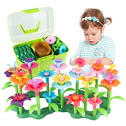 CENOVE Toys for 3 Year Old Kids Flower Garden Building Toys,DIY Bouquet Sets Gifts for 3 4 5 6 Year Old Kids,Creative and Art Building Block (130 PCS)
