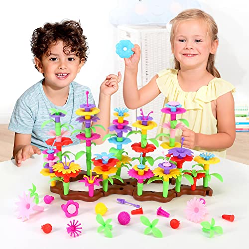 SOKA Garden World Creative Flowers 108 PCS Flower Garden Building Toy Set Floral Arrangement Bouquet Blocks DIY Art and Craft Kit Indoor Outdoor For Children Kids Girls Boys Ages 3 year old +