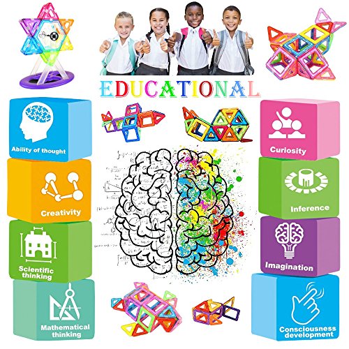 Desire Deluxe Magnetic Building Blocks Gift 94PC Kids Magnetics Construction Block Games for Boys and Girls Creativity Educational Children's Toys for Age 3 4 5 6 7 Year Old