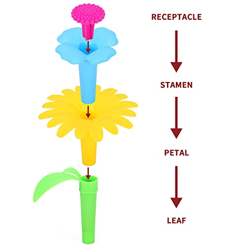 SOKA Garden World Creative Flowers 108 PCS Flower Garden Building Toy Set Floral Arrangement Bouquet Blocks DIY Art and Craft Kit Indoor Outdoor For Children Kids Girls Boys Ages 3 year old +