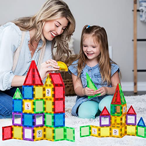 Magblock Magnetic Building Blocks Sets - 46PCS Magnetic Tiles | Magnet Game Toy | Construction Educational Toys for 3 4 5 6 Years Old Boys & Girls On Birthday