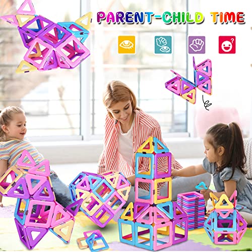36PCS Magnetic Building Blocks Magnetic Tiles for Girls Boys Kids Learning Educational Magnets Construction Set Toys for 3 4 5 6 7 8+ Year Old STEM Toy Christmas Birthday Gift Age 3-8 Toddlers