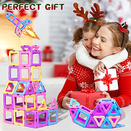 36PCS Magnetic Building Blocks Magnetic Tiles for Girls Boys Kids Learning Educational Magnets Construction Set Toys for 3 4 5 6 7 8+ Year Old STEM Toy Christmas Birthday Gift Age 3-8 Toddlers