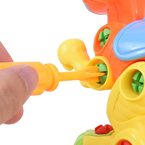 SOKA® Take Apart Assemble Your Own DIY Dinosaur Toy Construction Set – Puzzle Building Toy Dinosaurs for Kids Boys Girls aged 3 4 5 6 Years - Orange/Yellow