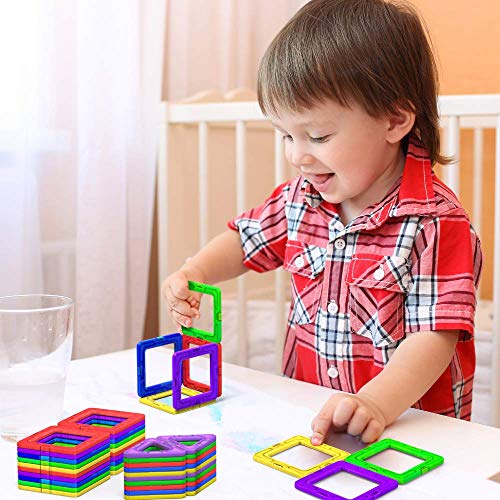 Desire Deluxe Magnetic Building Blocks 40pc Construction Toys Set for Kids Game | STEM Creativity Educational Magnets Toy Blocks for Boys Girls Age 3 4 5 6 7 Year Old