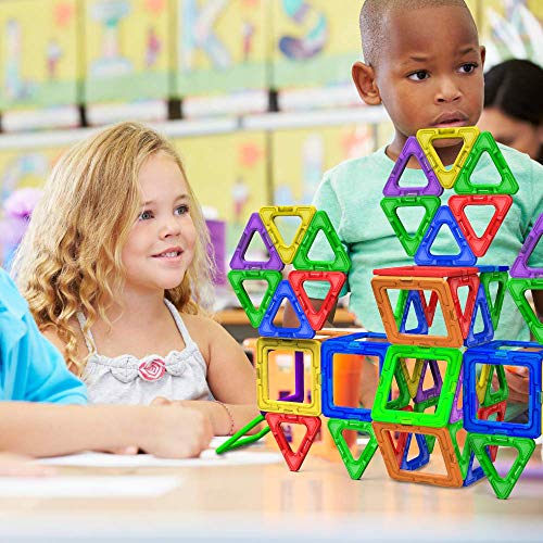 Desire Deluxe Magnetic Building Blocks 40pc Construction Toys Set for Kids Game | STEM Creativity Educational Magnets Toy Blocks for Boys Girls Age 3 4 5 6 7 Year Old