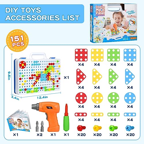 SHAWE 3D Take Apart Toy for 3 4 5 Years Old Boys– Creative Construction Toy Kit – Puzzles Assembly DIY Play Toy Set with Storage Box