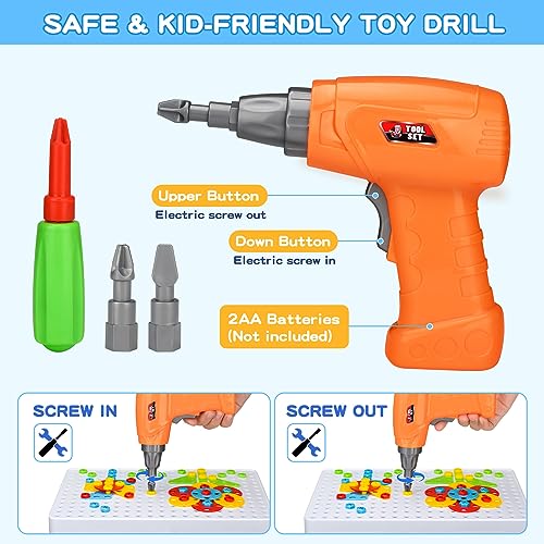 SHAWE 3D Take Apart Toy for 3 4 5 Years Old Boys– Creative Construction Toy Kit – Puzzles Assembly DIY Play Toy Set with Storage Box