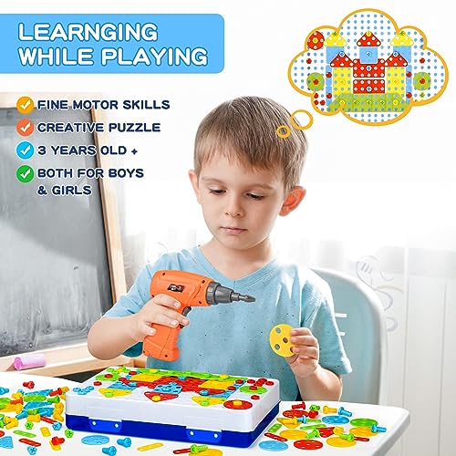 SHAWE 3D Take Apart Toy for 3 4 5 Years Old Boys– Creative Construction Toy Kit – Puzzles Assembly DIY Play Toy Set with Storage Box