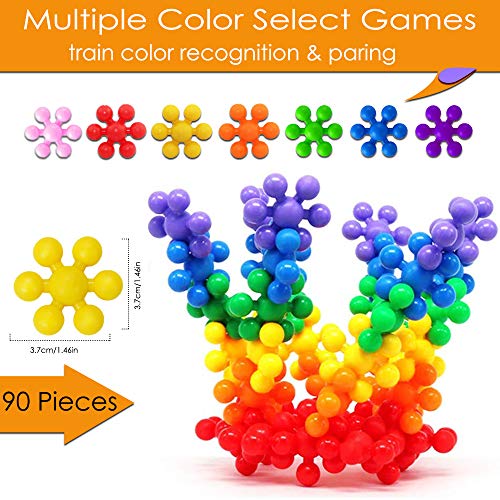 Shawe Building Blocks Kids Educational Toys STEM Toys Building Discs Sets Interlocking Solid Plastic for Preschool Kids Boys and Girls, Safe Material for Kids - Package with Storage Bag