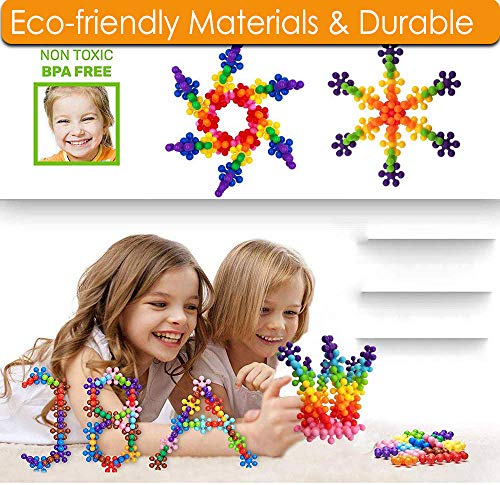 Shawe Building Blocks Kids Educational Toys STEM Toys Building Discs Sets Interlocking Solid Plastic for Preschool Kids Boys and Girls, Safe Material for Kids - Package with Storage Bag