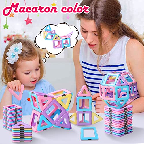 ATCRINICT 40PCS Castle Magnetic Blocks - Learning & Development Magnetic Tiles Building Blocks Kids Toys for 3 4 5 6 7 Years Old Boys Girls Gifts