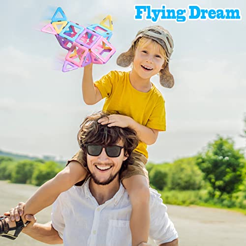 ATCRINICT 40PCS Castle Magnetic Blocks - Learning & Development Magnetic Tiles Building Blocks Kids Toys for 3 4 5 6 7 Years Old Boys Girls Gifts