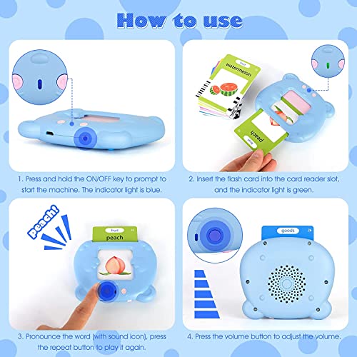 Nestling Toddler Toys for 3 4 5 6 7Year Old Boys and Girls, Autism Sensory Toys for Autistic Children, Learning Montessori Toys for 2 Year Old, Speech Therapy Toys, 224 Sight Words Talking Flash Cards