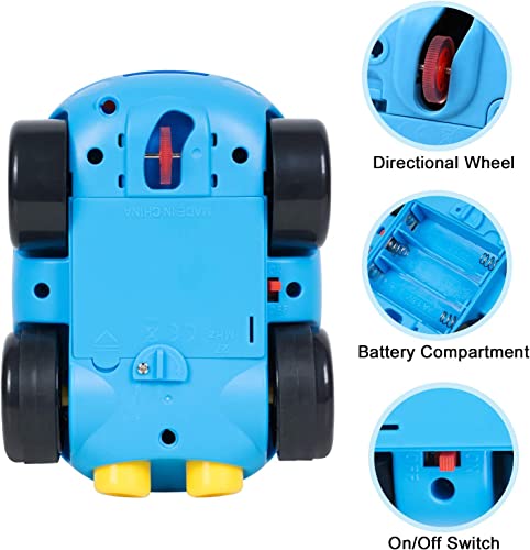 SGILE Remote Control Car for Toddlers with Sound and Light, RC Police Car Toys Birthday Gift Present for 18 Month+ Year Old Boys Girls, Blue