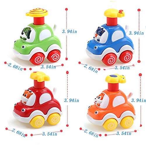 Toddler Toy Cars, Amy&Benton Car 1 year old，Baby Toy Car Assorted 4PCS Press & Go Toy Car Gifts for Baby Boys 1 2 Years Old