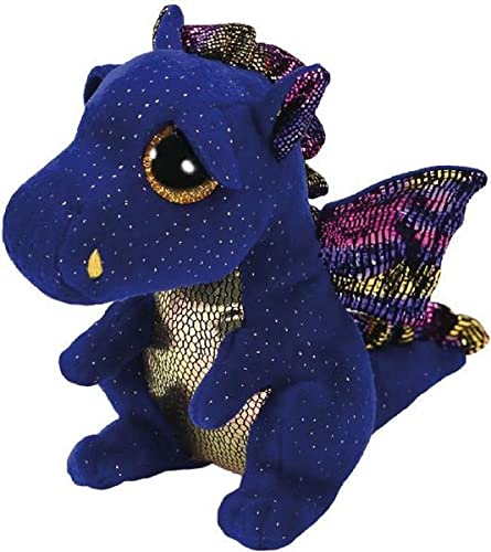 Ty Toys 37260 TY SAFFIRE Blue Dragon-Boo MED, Multicolored, 24 cm